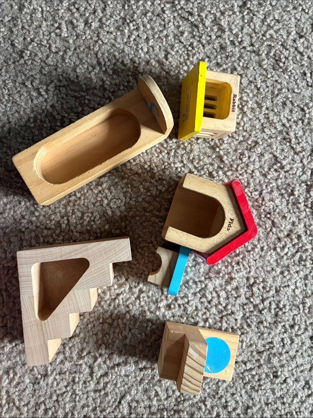Lot of 16 Wooden Toy Furniture Set for Kids - Multicolor